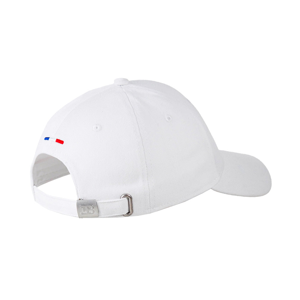 Bugatti White Baseball Hat with Red Logo, Adult Unisex, Size: One Size