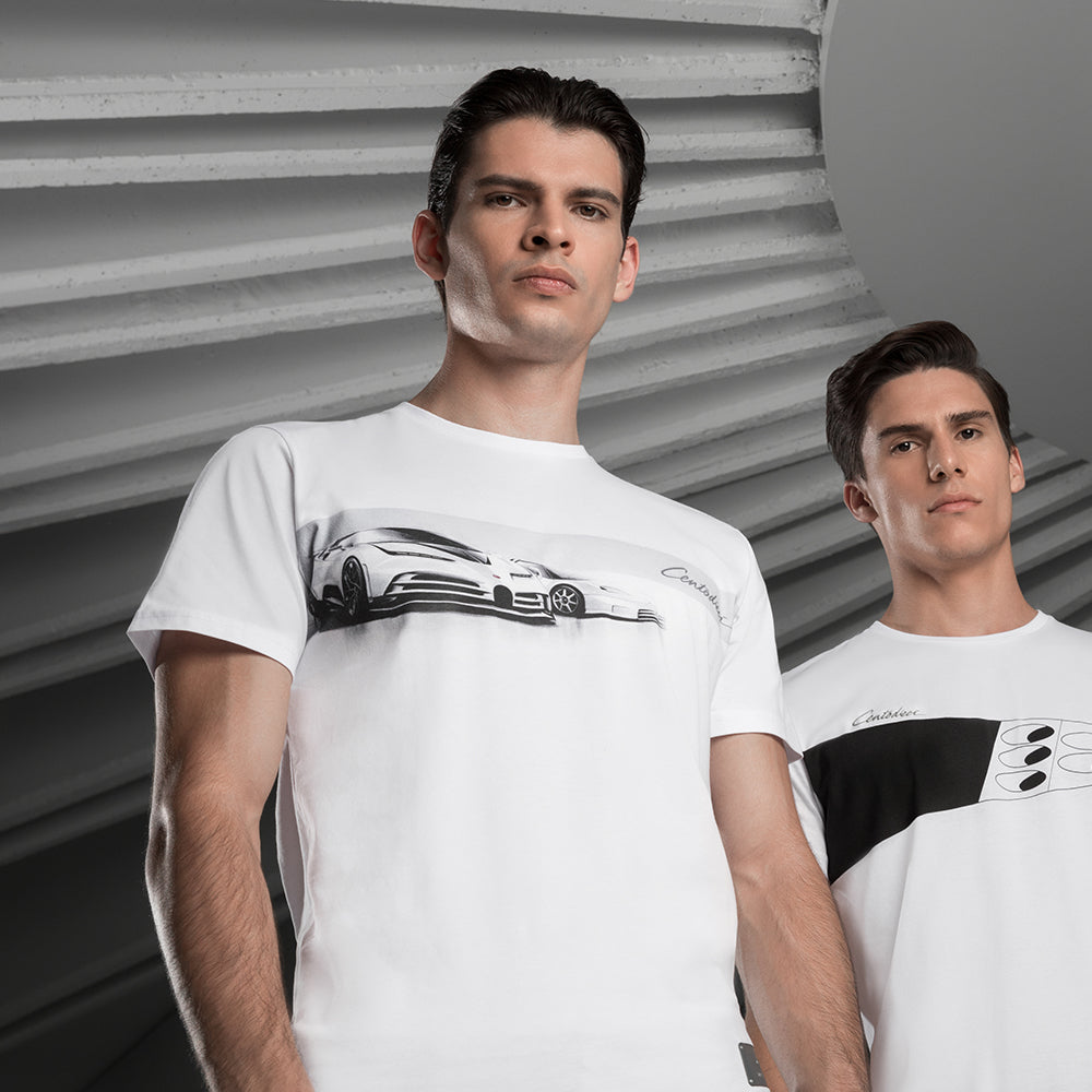 White Bugatti Edition Merchandising Centodieci Store T-Shirt Special – Official Automobiles\