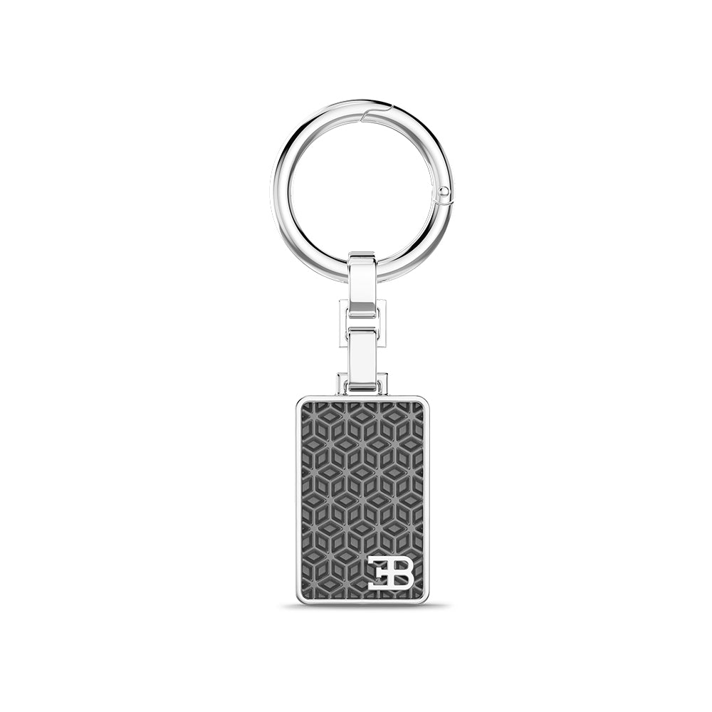LOUIS VUITTON- Metal Luggage Tag Key Holder Silver/Key Ring