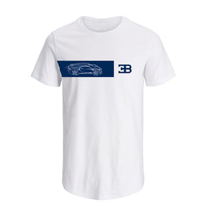 "Bugatti Automobiles" Chiron & Atlantique T-Shirt White