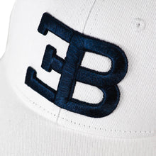 Load image into Gallery viewer, Cap EB Bugatti White with embroidered  Blue