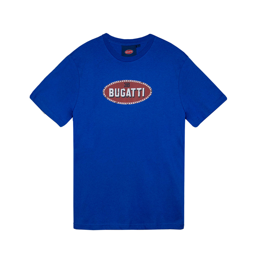 T-shirt Blue with vintage Heritage | Bugatti logo Official Bugatti Merchandising – Store