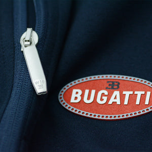 "Bugatti Automobiles" Full Zip Macaron Sweatshirt Dark Blue